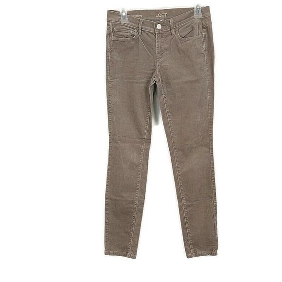 Loft Womens sz 26/2 Pants Modern Skinny Tan Corduroy - Picture 1 of 9